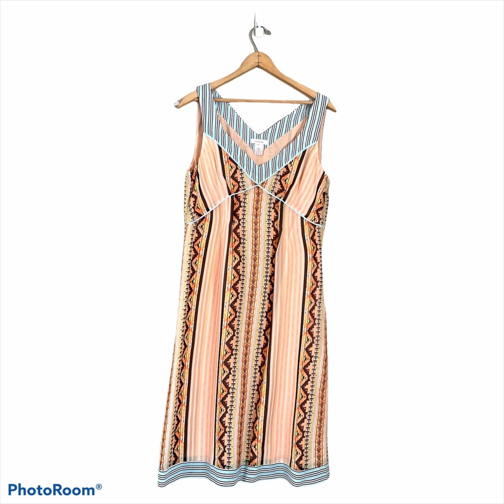 Sundance Silk Southwestern Tribal Midi Dress Sz 12